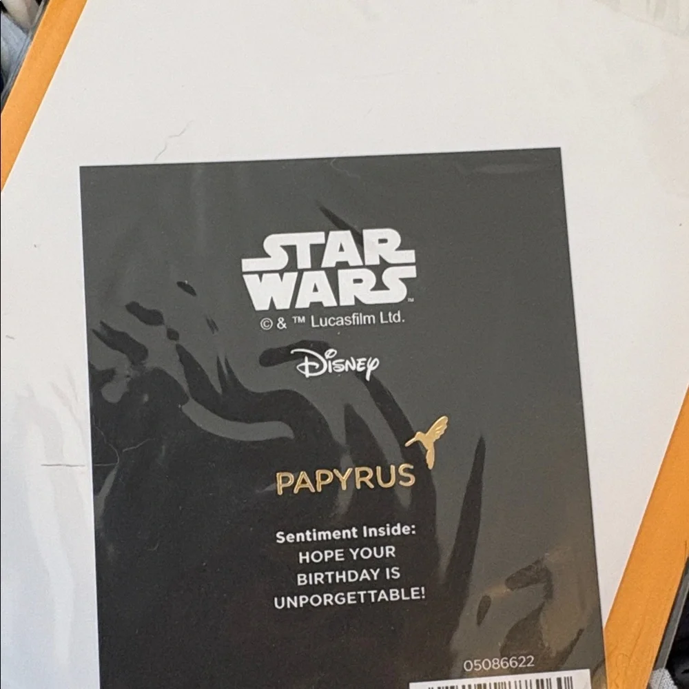 💎RARE💎🆕Papyrus-Disney ‘Star Wars’ 3D Fuzzy “Porg” Birthday Card